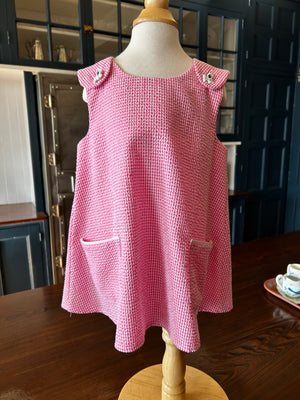 Chez Nana Girls Pink Gingham Dress