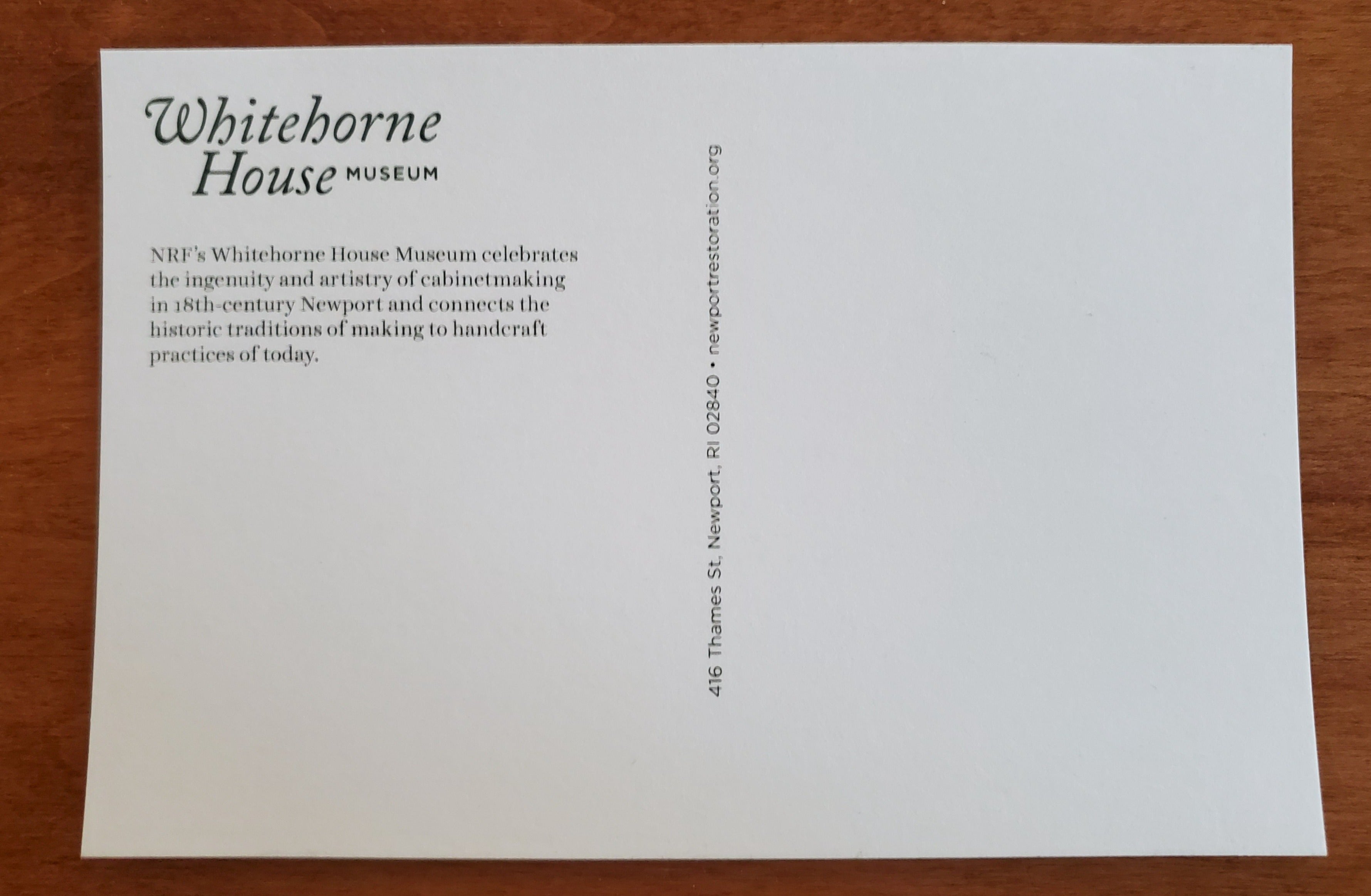 Whitehorne House Museum Postcard