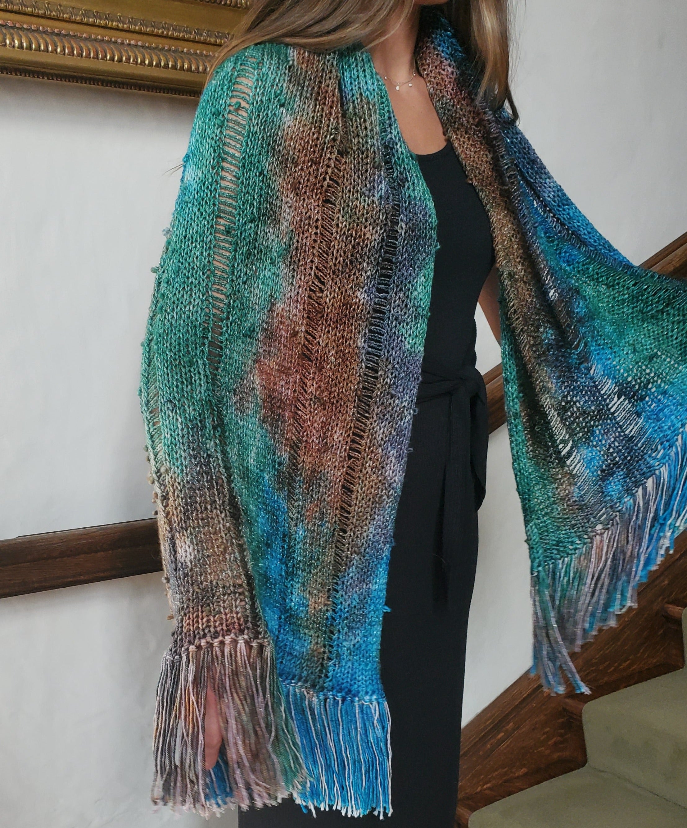 Rough Point Hand-Crafted Artisan Airy Shawl