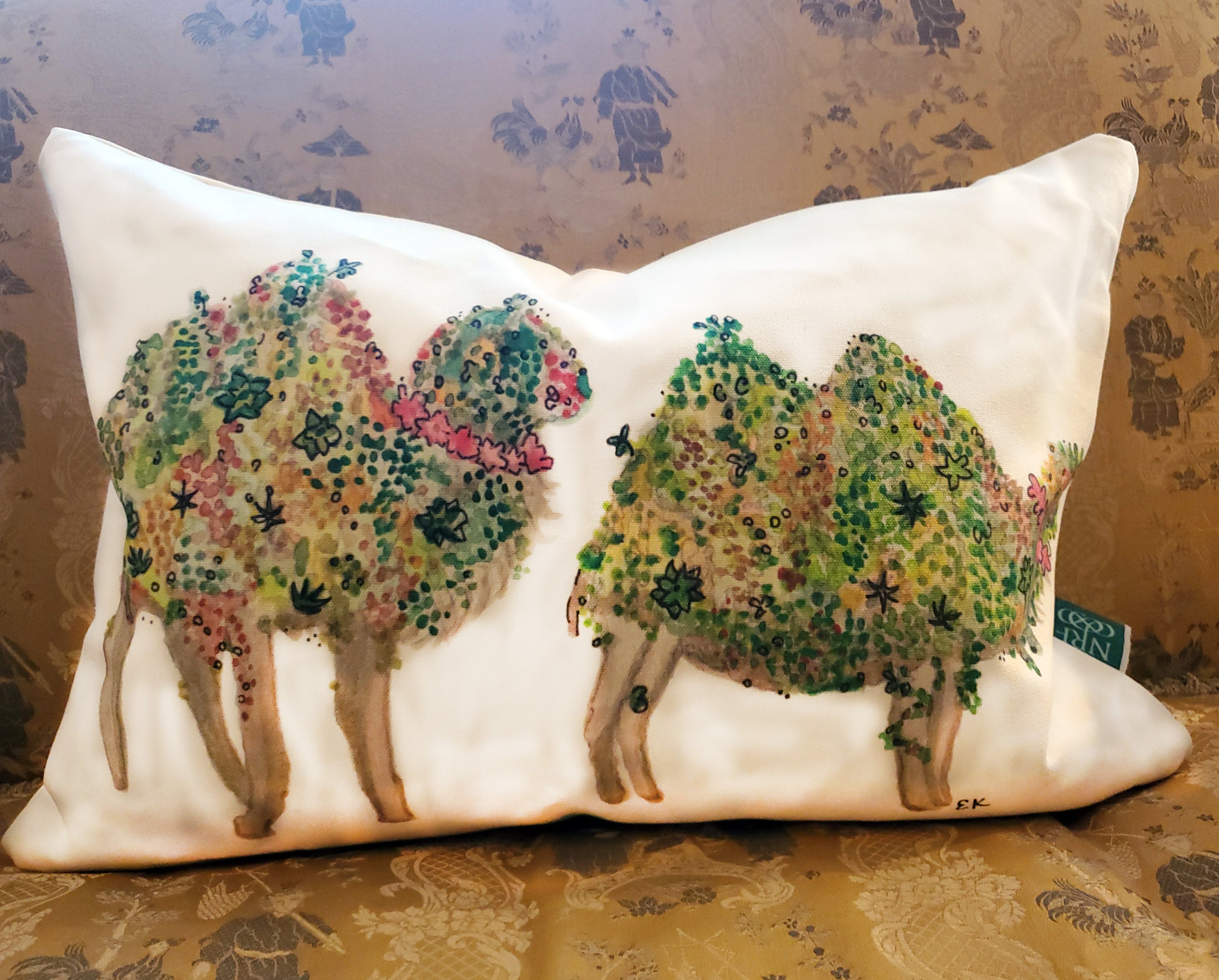 Whimsical Camels Pillow