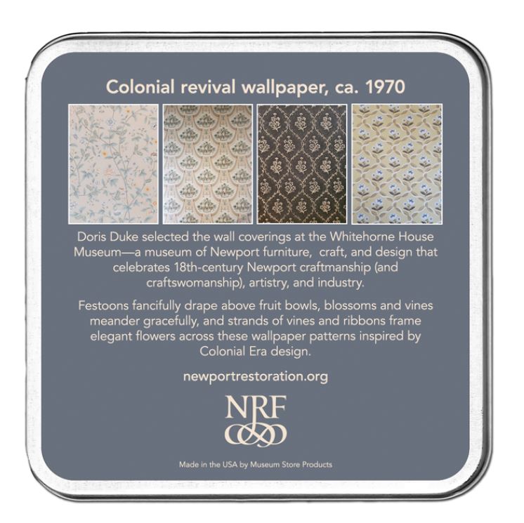 Colonial Revival Wallpaper Set of Four Coasters