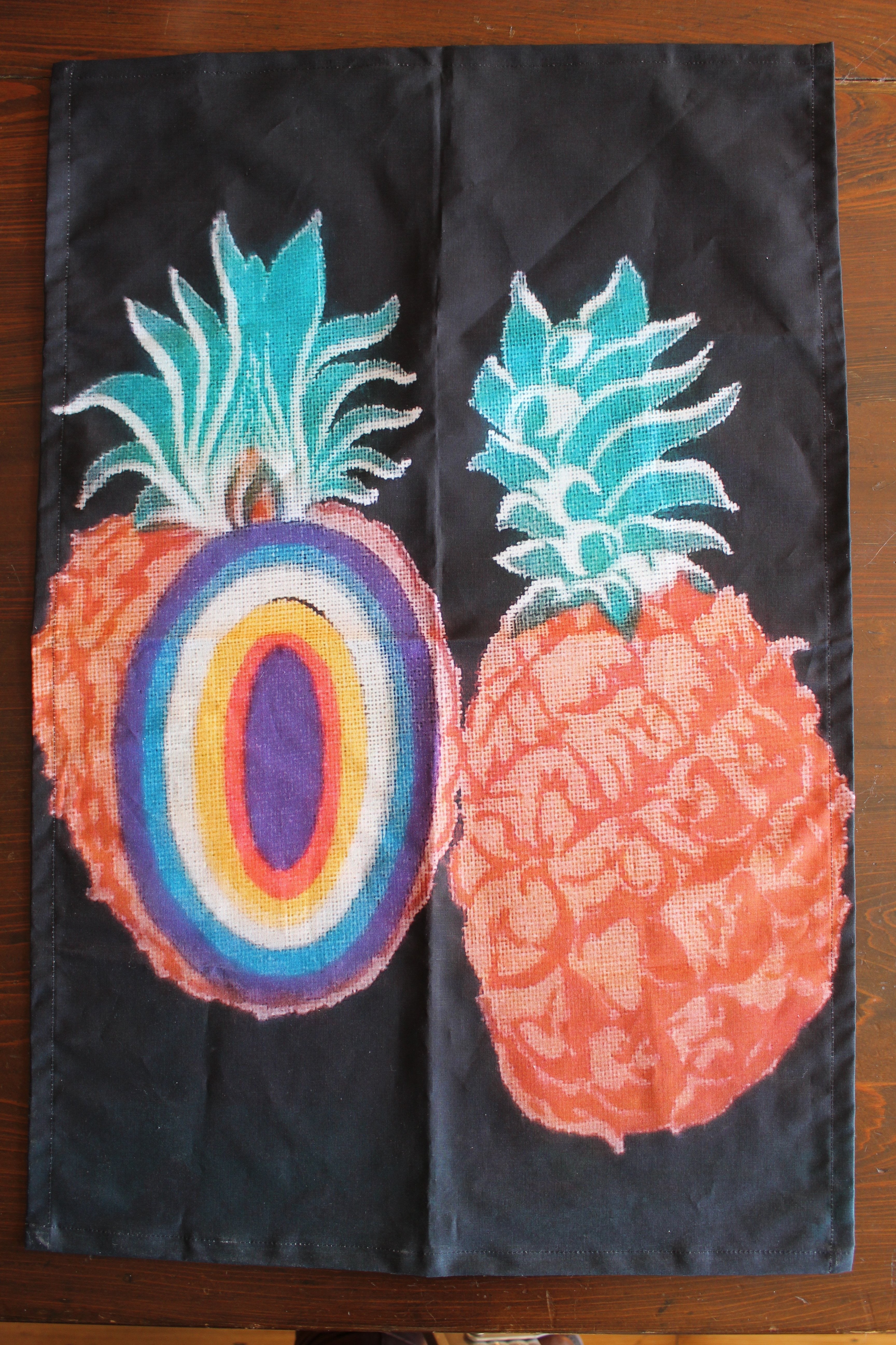 Pineapple Print Tea Towel